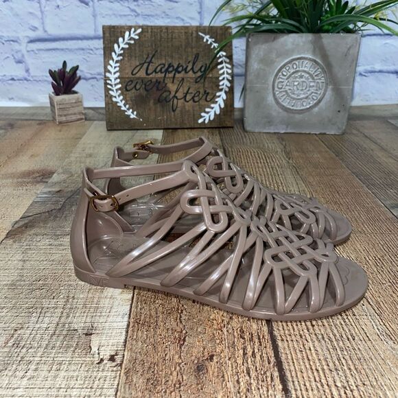 DVF
Diane von Furstenberg
Taupe Jelly Jaya Love Knot Sandals Flats - Picture 9 of 11